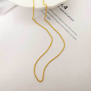 Collana in Oro Massiccio 18k Au750, Catena a Corda Personalizzabile, Design Cinese - Product Image 3