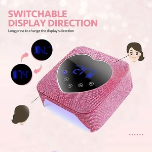 Lampe à ongles UV LED rechargeable 30 LEDS sans fil Lumière UV pour ongles Lampe de durcissement professionnelle pour gel avec écran tactile Outils de salon - Product Image 2