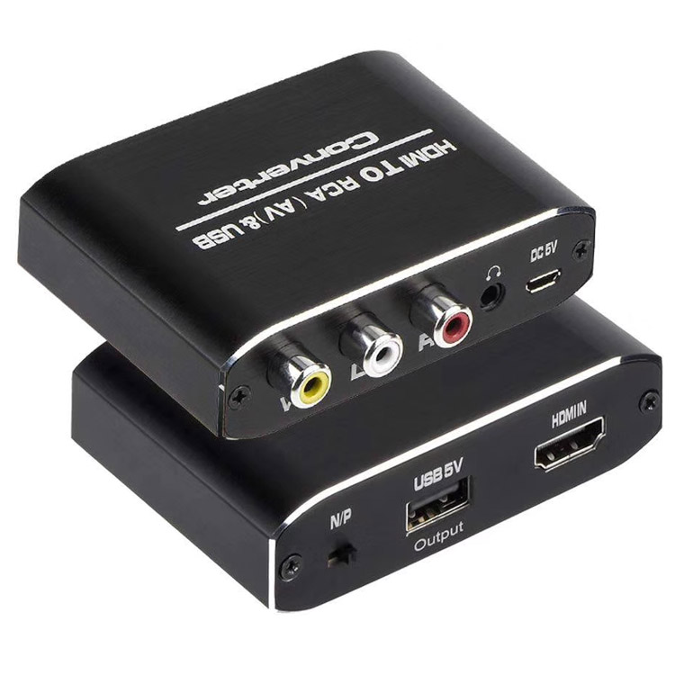 Mini Hdmi Naar Av Rca Composiet Converter Audio Video Cvbs Converter Full Hd 1080P Voor Vuur Tv Stick Chomecast