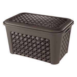 Cesta de plástico con tapa (58x38x33cm) ARIANNA Wengè 8105407909 - Product Image 1