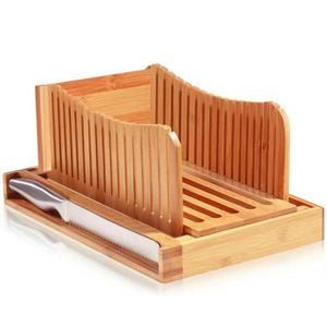 Bamboo Bread Cutting And Storage Tray Rectangle Multifunctional With Breadcrumb Collector For <b>Kitchen</b> Use - Product Image 1