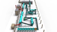 Ligne de production d'engrais composé 10/H NPK Granulation à la vapeur Granulateurs à tambour rotatif Semi-automatique 380V