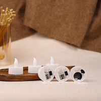 Bougies de Noël chauffe-plat LED sans flamme cire de paraffine blanche chaude avec batterie incluse nouveau Design lampe de décoration de la maison