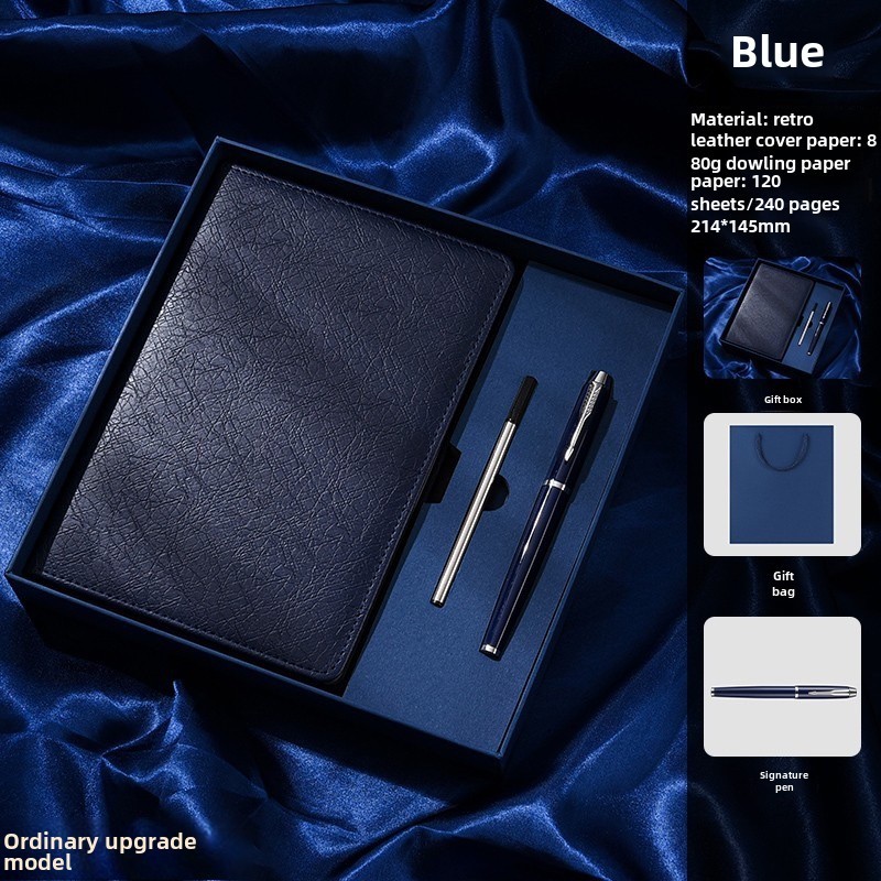 Blue 240 pages - Business gift box sete