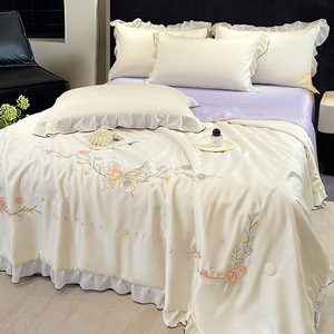 <span class=keywords><strong>2025</strong></span> Làm Mát Chăn Mịn Mùa Hè Quilt Đặt 4Pcs Thân Thiện Với Da Mùa Hè Bộ Đồ Giường Đặt Tấm Ga Giường Đặt Cho Nhà Sử Dụng Bán Buôn Compras - Product Image 6