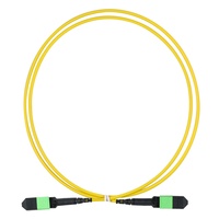 Kabel Patch Fiber Optik Singlemode APC MPO High Return Loss OS2 12 Core High Density Bersertifikasi CE/ROHS dengan Jaket LSZH/PVC untuk Data