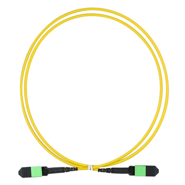 High Return Loss MPO Singlemode APC Fiber Optic Patch Cord OS2 12 Core High Density CE/ROHS Certified LSZH/PVC Jacket for Data