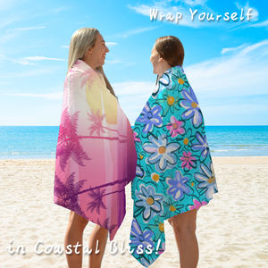 Telo Mare in Microfibra Leggero Personalizzato con Foto, Design a Trasferimento Digitale, Lussuoso Bianco, Doppio Lato - Product Image 2