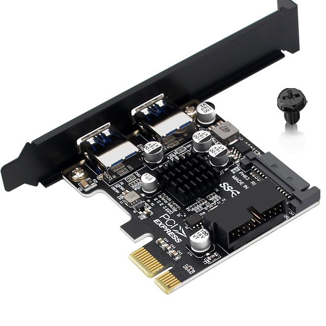 Desktop PC PCIE to USB3.0 a Port Type-C Front Type-E 19P/20P Full Interface Expansion Card