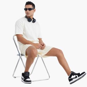 Camiseta con hombros caídos de alta calidad para hombre, ropa de calle gráfica de algodón 100% de peso pesado, personalizada de gran tamaño - Product Image 3