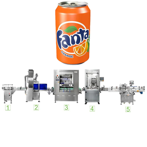 Nước giải khát bia mềm đồ uống tự động tin nhôm có thể rửa điền niêm phong dòng máy - Product Image 2