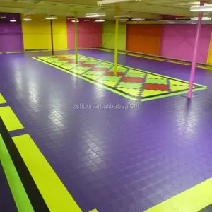 Lantai Roller Skating Ubin Lantai Tautan Plastik untuk Luar Ruangan