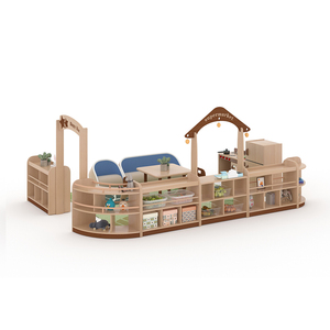 Muebles de Biblioteca para Niños, Juego de Estantería con Taburete Moderno, Centro de Biblioteca, Educación Temprana, Muebles para Jardín de Infancia - Product Image 4