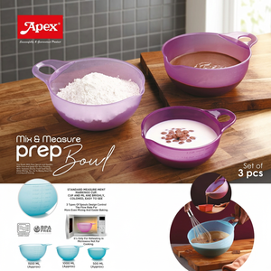 ANAX Ensemble de bols doseurs et cuillères en plastique alimentaire avec bec verseur et poignée, compatible micro-ondes, sans BPA, passe au lave-vaisselle, pour la pâtisserie et la cuisine - Product Image 3