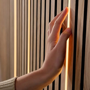 KASARO Panneaux muraux en bois acoustiques LED décoratifs 3D les plus vendus, panneaux en bois LED absorbant le <span class=keywords><strong>son</strong></span> pour la maison, la chambre à coucher, l'hôtel - Product Image 2