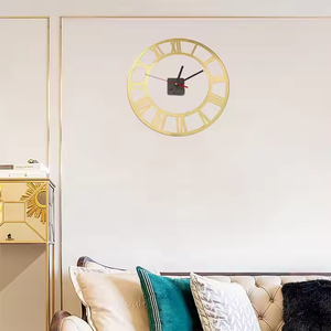 <span class=keywords><strong>Horloge</strong></span> murale à quartz 3D style Art Déco européen vintage, chiffres romains, aiguilles, décoration de salon, grande, silencieuse, personnalisable - Product Image 6