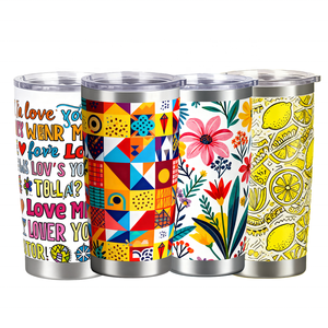 Produits populaires Logo personnalisé motif 20OZ 304 gobelet en acier inoxydable avec tasses de paille enduit de poudre pour café Camping <span class=keywords><strong>voyage</strong></span> - Product Image 2