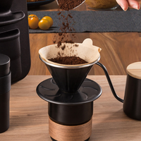 Kit de café arabe de luxe écologique en métal avec bouilloire à versement et moulin à café manuel pour le camping