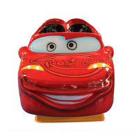 Voiture de jeu pour enfants, équipement de plein air, voiture rouge de luxe pour enfants, machine de jeu de simulation de conduite avec fonction de secouement