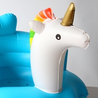 Canapé gonflable pour bébé et tout-petit en forme de licorne de dessin animé, en PVC souple, pliable, portable, pour l'apprentissage, le bain, le salon, l'hôtel
