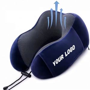 Soft Cheap U Shape Design Plane Sitting Airline Roll Custom Plush <b>Neck</b> Scarf Adjustable Travel <b>Pillow</b> - Product Image 1