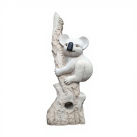 Figurines d'animaux en pierre naturelle, décoration extérieure de jardin personnalisée, grande taille, joli Sculpture Koala australie