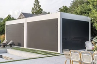 Pergola à lames motorisées en aluminium, toit réglable, étanche, télécommande, écologique, nature, taille personnalisée, jardin, patio