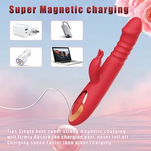 Giocattoli adulti ricaricabili 2-in-1 per donne massaggiatore con bacchetta Dildo per vibratore a spinta con stimolazione clitoridea G-Spot per donne <span class=keywords><strong>Sexy</strong></span> - Product Image 5
