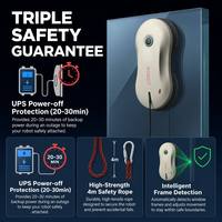 Robot de nettoyage de vitres électrique intelligent 3000Pa avec double pulvérisation d'eau, nettoyeur de vitres automatique, commande vocale, pour immeubles de grande hauteur et hôtels