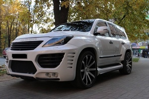 Parachoques Delantero y Trasero de Carrocería Ancha Estilo <span class=keywords><strong>León</strong></span> del Medio Oriente, Compatible con <span class=keywords><strong>Lexus</strong></span> LX570 2007-2015 - Product Image 2