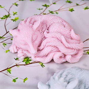 Early Riser New Nine-tailed Fox Aromaterapia Vela Molde de silicona Pastel Hornear Mousse Adornos de animales Yeso Fox Film - Product Image 2