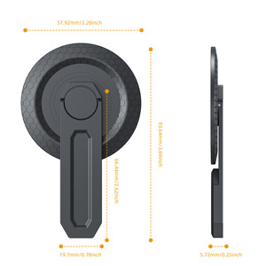 Desktop Magnetic Phone Ring <b>Holder</b> For <b>IPhone</b> Flexible Folding Stand For Gaming Metal Material PJ-05 Black Gray Gold - Product Image 5