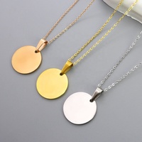 Collier en acier inoxydable 316l avec logo laser personnalisé, plaqué or 18k, résistant à la rouille, anti-décoloration, hypoallergénique, bijoux délicats 2026