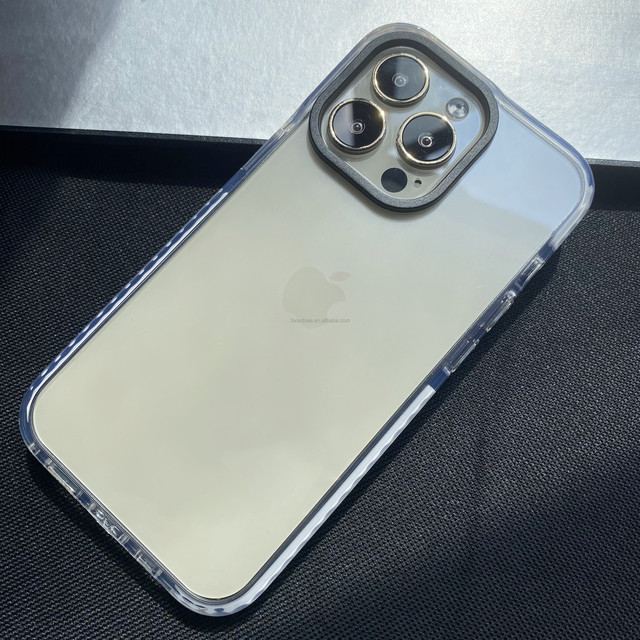 Crystal Clear Hybrid Mobile Shockproof Waterproof Cell Phone Back Cover Case TPU PC TPE Phone case  for iPhone 14 13 15 14pro