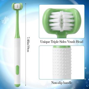Brosse à dents à trois faces pour un nettoyage en profondeur, brosse à dents multi-angles pour les soins bucco-dentaires quotidiens - Product Image 4