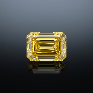 AURALUXURIA LG14 Diamant de laboratoire certifié IGI, jaune vif fantaisie, taille émeraude, VVS, pierre lâche personnalisée pour la fabrication de bijoux - Product Image 5