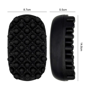 Outil de coiffure avec poignée en caoutchouc Afro adapté à la brosse éponge grande taille lavable portable durable pour hommes - Product Image 2