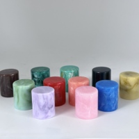 Couvercles et bouchons de parfum en résine agate, formes multiples, colorés, ronds, en forme de boule, diamètres 35mm, 38mm, 50mm