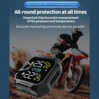 Système TPMS de surveillance de la pression des pneus pour moto Écran LCD Système de surveillance de la pression des pneus sans fil Accessoires de moto