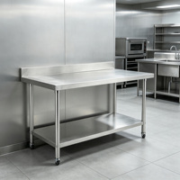 Équipement de cuisine professionnel pour boulangerie, table de travail en acier inoxydable de qualité alimentaire, résistant à la corrosion et à la rouille