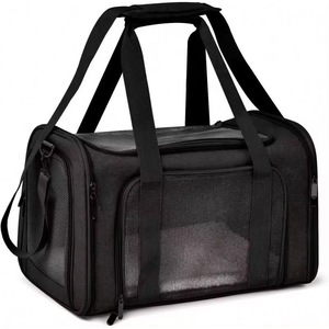 Bolsa de transporte para mascotas, aprobada por aerolíneas, duradera, plegable, de lona suave, para perros pequeños y medianos, muestra gratuita. - Product Image 1