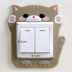 <span class=keywords><strong>Adesivi</strong></span> per interruttori di cartoni animati <span class=keywords><strong>adesivi</strong></span> <span class=keywords><strong>murali</strong></span> in silicone 3D di gatto carino <span class=keywords><strong>adesivi</strong></span> luminosi per decorazioni per la casa - Product Image 2