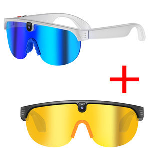 Gafas Inteligentes con Cámara Única, Lentes Espejadas Naranja y Verde, Marco de Poliuretano, para Ciclismo al Aire Libre - Product Image 6