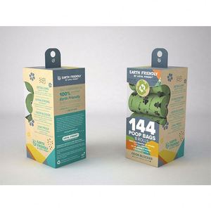 Sacs à déjections canines biodégradables verts parfumés, sans plastique, 20 microns, sans noyau, vente en gros du fabricant - Product Image 3