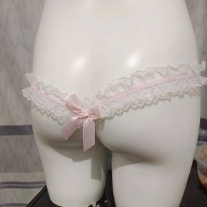 Culottes sexy européennes et américaines, taille froncée, nœud, culottes string innocentes et sexy pour filles - Product Image 4