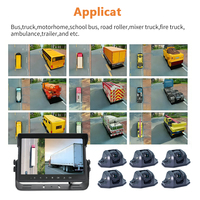 Système de caméra panoramique 360° 3D AHD 1080P 10,1 pouces 6 canaux pour camion, système de surveillance DVR pour voiture, camping-car, remorque