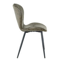 Chaise de salle à manger en cuir PU confortable dossier tufté chaise latérale sans bras pour cuisine moderne meubles de maison