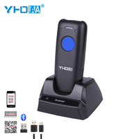 YHDAA portátil Mini inalámbrico Bluetooth 2D lector de código de barras Pocket Bar Qr Code Scanner con base de carga