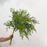 Plantes vertes artificielles, fougère asperge à 3 branches, arbre fumé, herbe givrée, décoration de mariage de style naturel, accessoires décoratifs