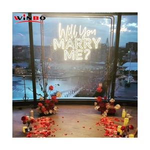 Diseño libre ¿<span class=keywords><strong>Te</strong></span> casarás conmigo mejor juntos novia para <span class=keywords><strong>ser</strong></span> letrero de neón personalizado fiesta boda letrero de neón decoración para pared luces de neón - Product Image 4